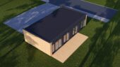 Holzhaus BERTA 2 (44 mm + Holzverschalung), 60 m² Isoliert – Bild 6