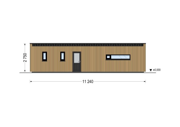 Holzhaus BERTA 2 (44 mm + Holzverschalung), 60 m² – Bild 9