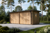 Gartenhaus LAURA mit Anbau (28 mm), 5.2x2.7 m, 7 m² + 7 m² – Bild 2