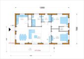 Blockbohlenhaus LIENZ (66 mm + Holzverschalung Isoliert) 103 m² – Bild 2