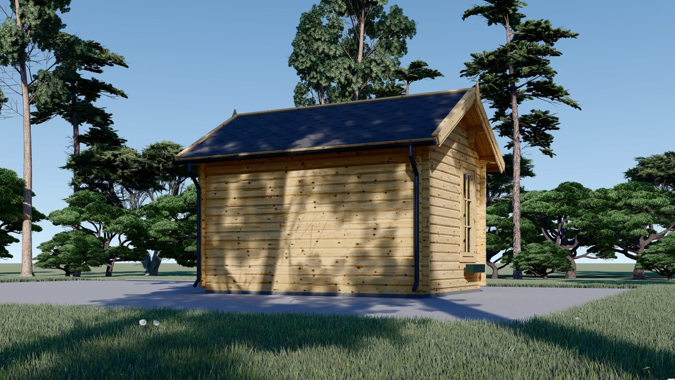 @_Clockhouse_4.00x3.00_44_5-scaled-1.jpg Premium Gartenhaus BRÜSSEL, 4x3m, 12m² – Bild 4