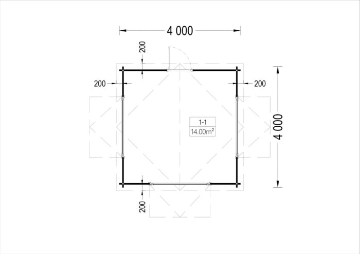 Verkaufsstand,44mm, 4x4 m, 16m² – Bild 6