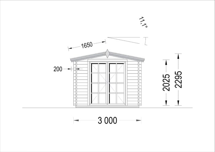 Gartenhaus ADRIA (44 mm), 3x3 m, 9 m² – Bild 8