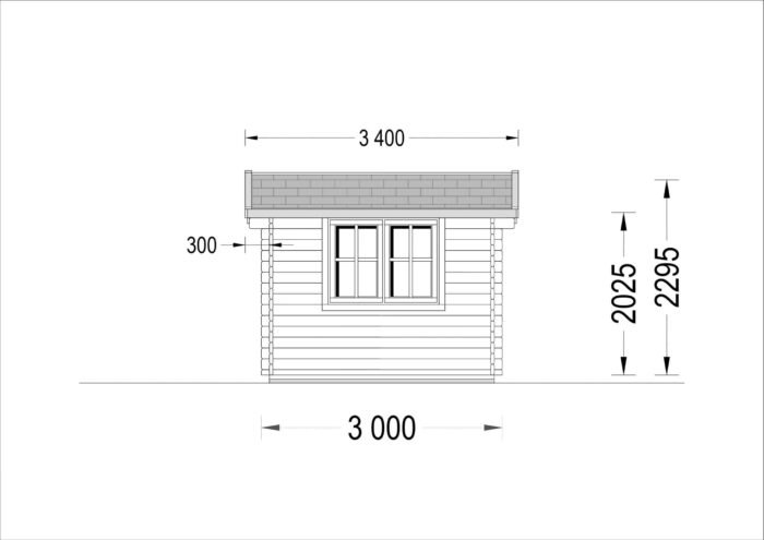 Gartenhaus ADRIA (44 mm), 3x3 m, 9 m² – Bild 9