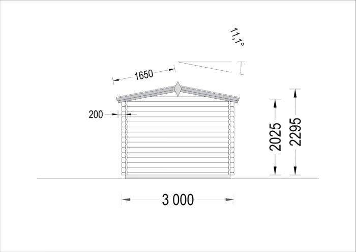 Gartenhaus ADRIA (44 mm), 3x3 m, 9 m² – Bild 10
