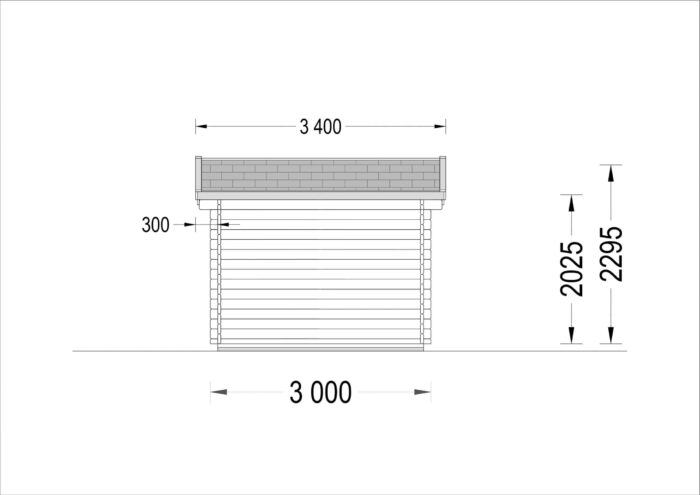 Gartenhaus ADRIA (44 mm), 3x3 m, 9 m² – Bild 6