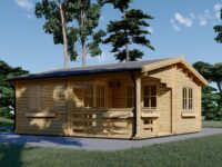 Blockbohlenhaus BASEL 6x6 m, 36 m²