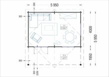 Gartenhaus KLAUS 6x6m, 36m² – Bild 10