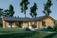 Bungalow Neusiedl (66 mm + Holzverschalung), Isoliert 129 m²