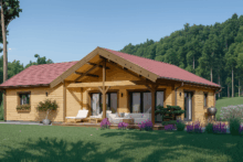 Bungalow Aurora Isoliert 66mm + Holzverschalung),63 m²