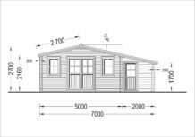 Premium Gartenhaus  CLAUDIA (66mm) 28m², 7x4m – Bild 7