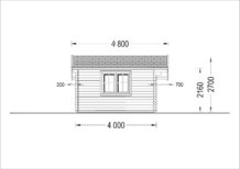 Premium Gartenhaus  CLAUDIA (66mm) 28m², 7x4m – Bild 8