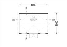 Premium Gartenhaus BRÜSSEL, 4x3m, 12m² – Bild 6
