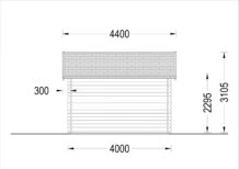 Premium Gartenhaus BRÜSSEL, 4x3m, 12m² – Bild 9