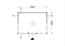 Gartenhaus BRÜSSEL 5.5x4 m, 22 m² – Bild 6