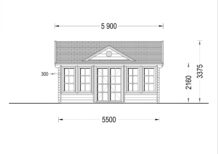 Gartenhaus BRÜSSEL 5.5x4 m, 22 m² – Bild 7