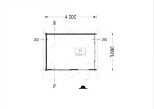 Premium Gartenhaus Donau,4x3m, 12m² – Bild 8