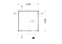 Premium Gartenhaus Donau, 4x4m, 16m² – Bild 10