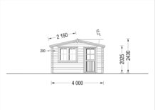 Premium Gartenhaus Donau, 4x4m, 16m² – Bild 5