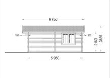 Gartenhaus Donau (44mm) 6x6m, 36m² – Bild 9