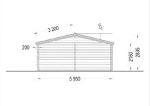 Gartenhaus Donau (44mm) 6x6m, 36m² – Bild 10