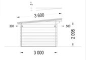 Gartenhaus Donau 4x3 m, 12 m² mit Flachdach – Bild 6