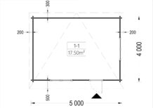 Gartenhaus Donau 5x4 m, 20 m² mit Flachdach – Bild 7