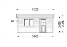 Gartenhaus Donau 5x4 m, 20 m² mit Flachdach – Bild 8