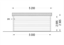 Gartenhaus Donau 5x4 m, 20 m² mit Flachdach – Bild 10