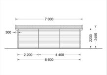 Premium Gartenhaus ELENA, 6.6 x 3 m, 20 m² – Bild 10