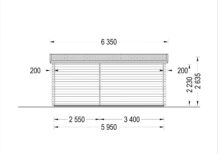 Gartenhaus HELENE 6x4m, 24m² mit 12.5m² Terrasse – Bild 9