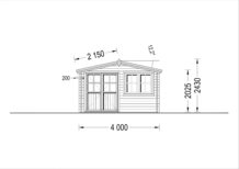 Premium Gartenhaus LINZ, 4x5m, 20m² – Bild 7