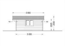 Premium Gartenhaus LINZ, 4x5m, 20m² – Bild 8
