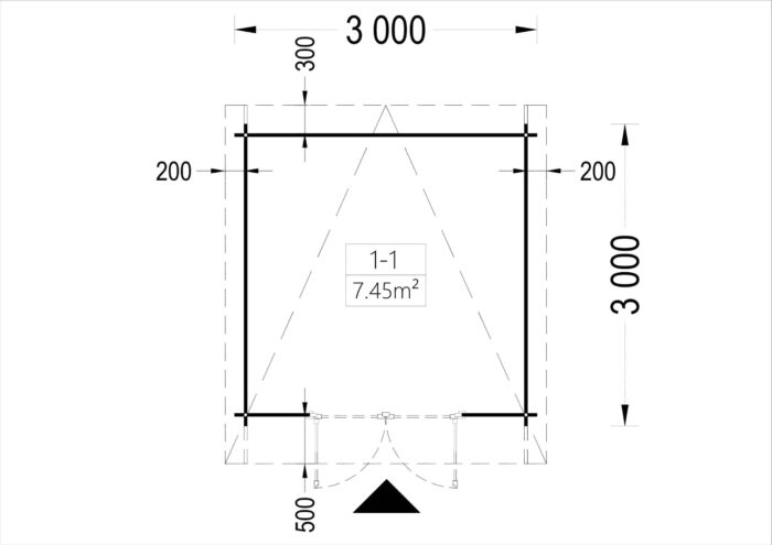 Premium Gartenhaus MALTAN (34mm) 3x3m, 9m² – Bild 6