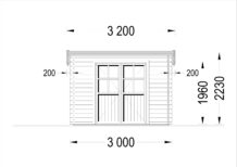 Premium Gartenhaus MALTAN (34mm) 3x3m, 9m² – Bild 7