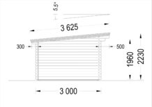 Premium Gartenhaus MALTAN (34mm) 3x3m, 9m² – Bild 8