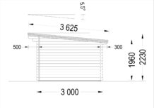 Premium Gartenhaus MALTAN (34mm) 3x3m, 9m² – Bild 10