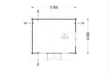 Gartenhaus MARTINA, 5x4m, 20m² – Bild 6