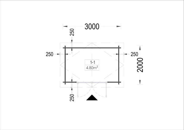 Gartenhaus aus Holz MIMI (28 mm), 3x2 m, 6 m² – Bild 7