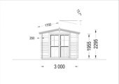 Gartenhaus aus Holz MIMI (28 mm), 3x2 m, 6 m² – Bild 8