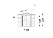 Gartenhaus aus Holz MIMI (28 mm), 3x2 m, 6 m² – Bild 8