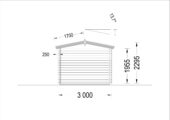 Gartenhaus aus Holz MIMI (28 mm), 3x2 m, 6 m² – Bild 10
