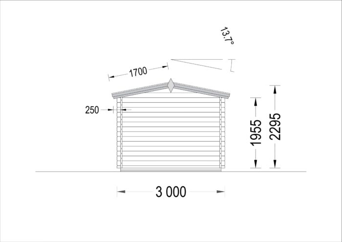 Gartenhaus aus Holz MIMI (28 mm), 3x2 m, 6 m² – Bild 10
