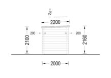 Gartenhaus aus Holz Kit (28mm), 3x2m, 6m² – Bild 8