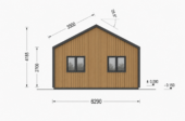Holzhaus NIKI (Isoliert, 66 mm + Holzverschalung), 66 m² – Bild 5
