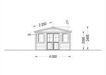 Gartenhaus aus Holz OLIVER (44mm), 4x3m, 12m² – Bild 9
