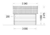 Gartenhaus  OHIO (34 mm), 3x3 m, 9 m² – Bild 9