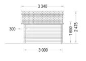 Gartenhaus  OHIO (34 mm), 3x3 m, 9 m² – Bild 6