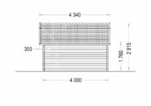 Gartenhaus OHIO (34 mm), 4x4 m, 16 m² – Bild 6