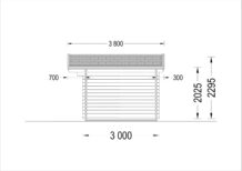 Premium Gartenhaus aus Holz PETRA (34mm), 3x3m – Bild 8